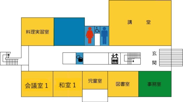 赤羽公民館1階案内図（変更後）