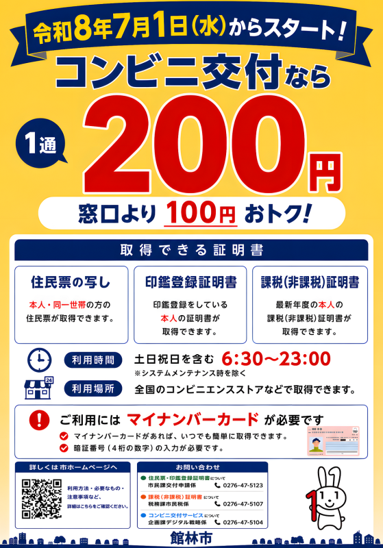 コンビニ交付チラシ