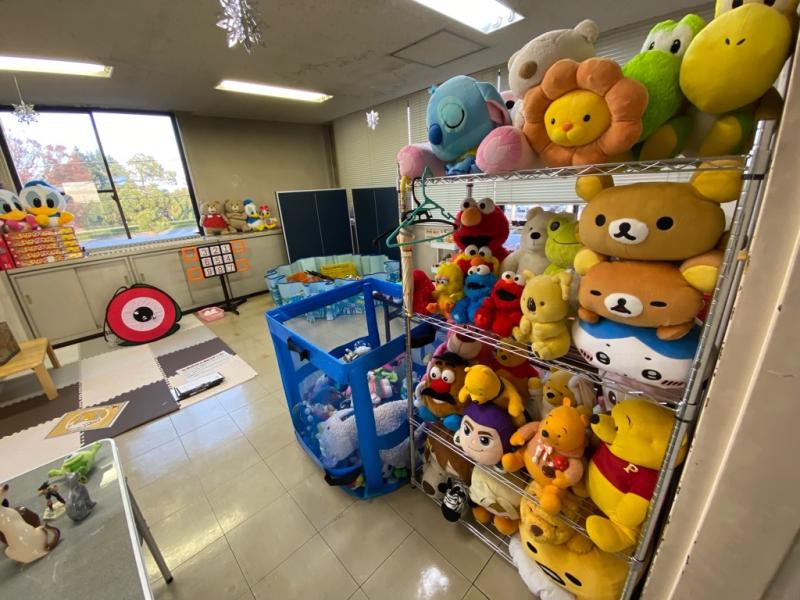 ぬいぐるみなど展示の様子