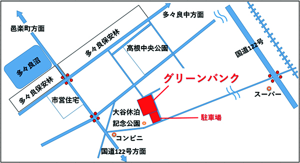 グリーンバンク地図の画像