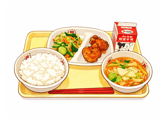 主食がごはんの給食