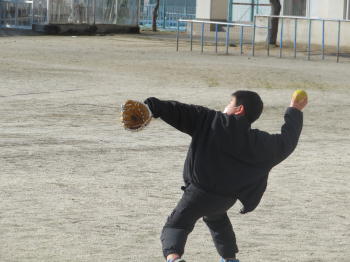 大谷グローブ キャッチボール