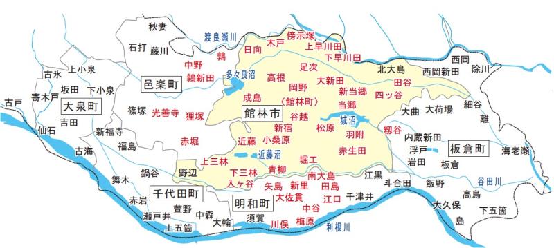江戸末の邑楽郡内町村