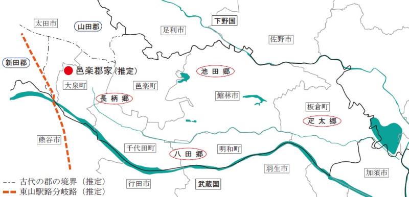 古代邑楽郡郷推定地